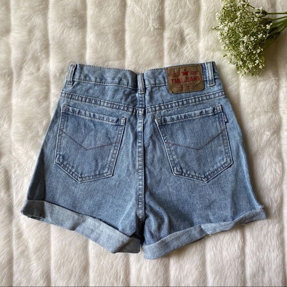 High Rise Medium Washed Cuffed Denim Jeans - Picture 2 of 9